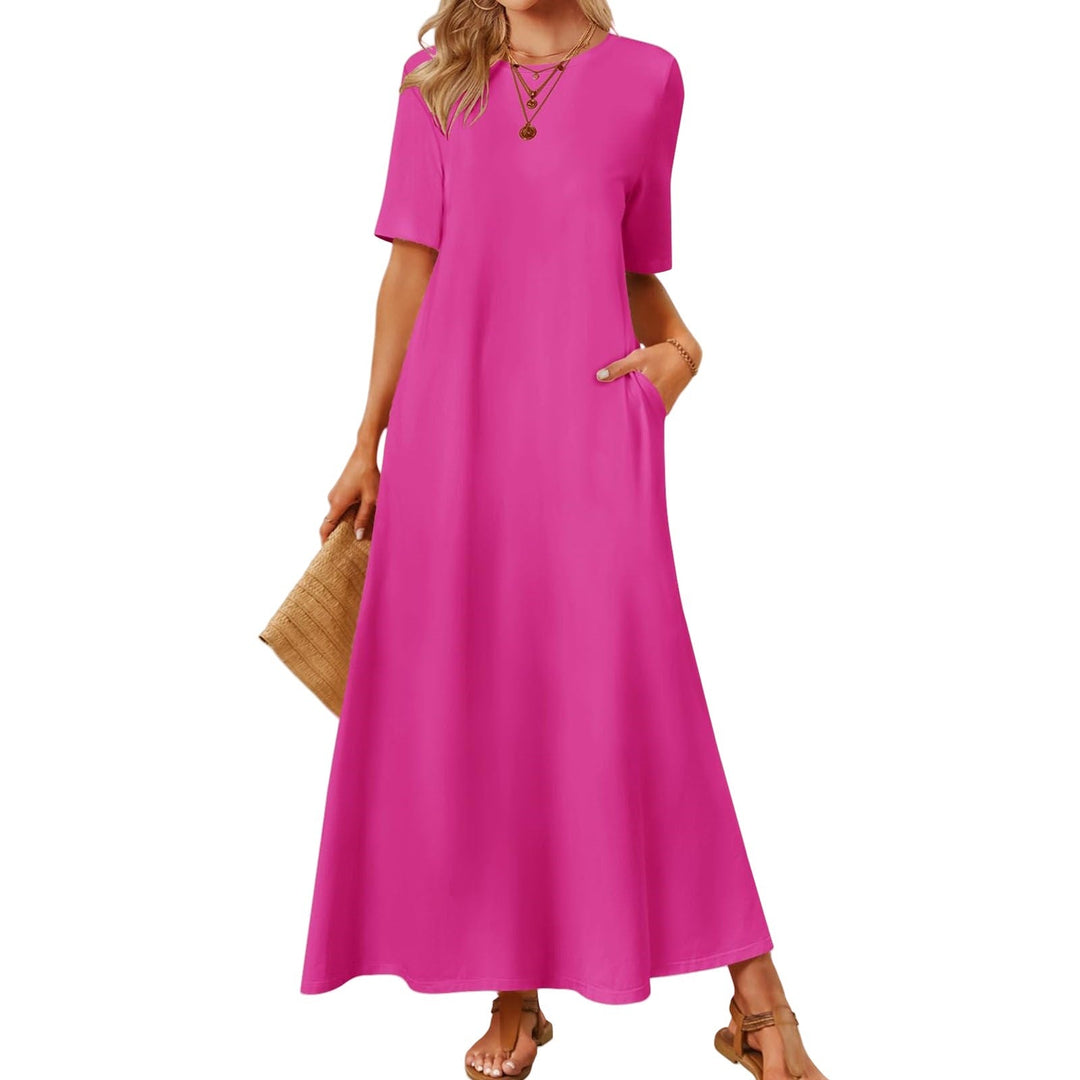Damen Maxikleid mit lässigem Schnitt und praktischen Taschen