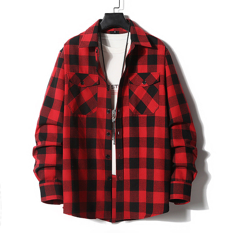 Herren Karo-Flanell-Hemdjacke mit Brusttaschen und relaxed Fit Shop Nory
