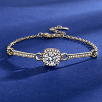 Quadrat-Box-Armband S-34 (Goldfarben)
