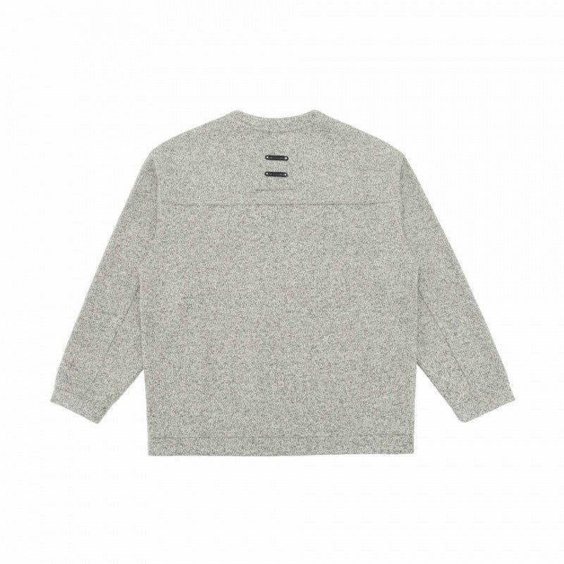 Unisex Oversize melierter Strickpullover im Boxy‑Cut mit Rundhals Shop Nory