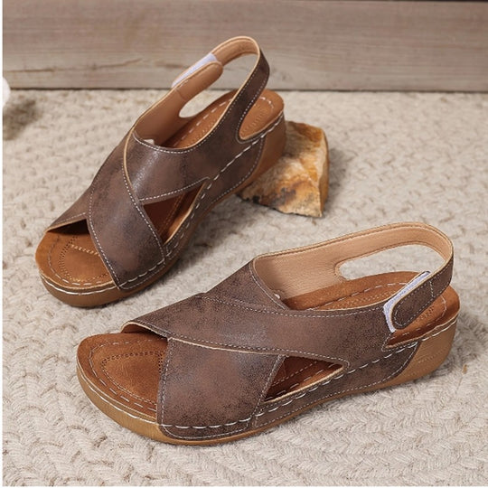 Damen Bequeme orthopädische Sandalen mit verstellbarem Fersenriemen Shop Nory