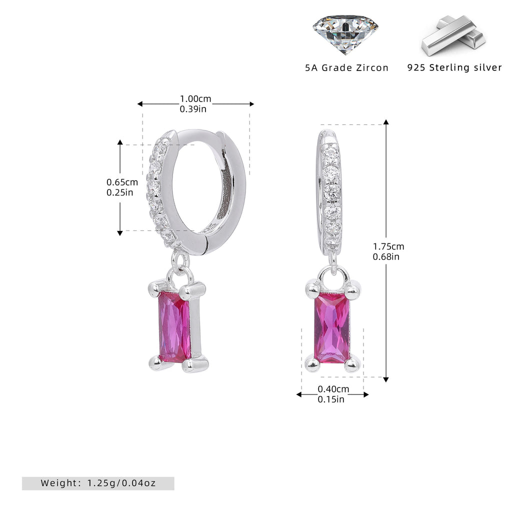 Damen Ohrstecker mit funkelnden Zirkon-Anhängern und hochwertigem 925 Sterling Silber Shop Nory