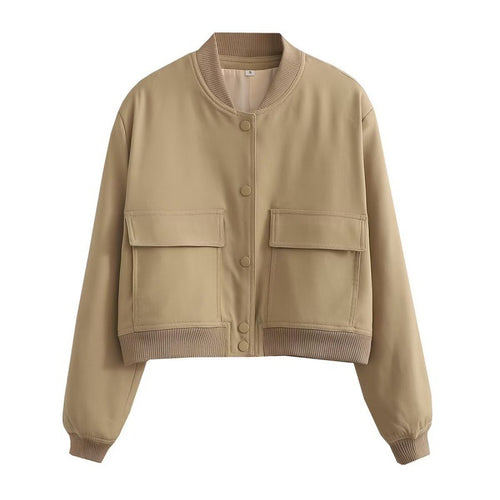 Damen Sportliche Kurzjacke mit Pattentaschen