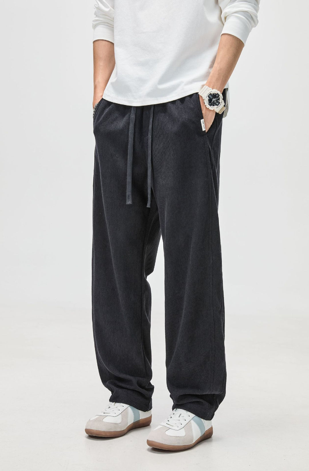 Herren Cordhose mit Kordelzug und geradem Bein Shop Nory