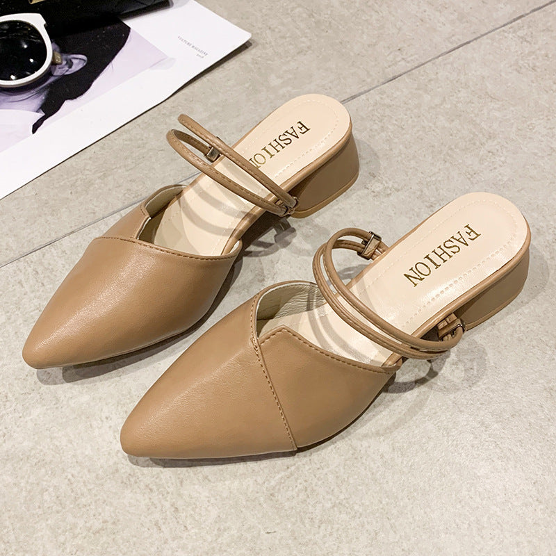 Damen elegante Sling-Pumps mit verstellbarem Riemchen und spitzem Zehenbereich