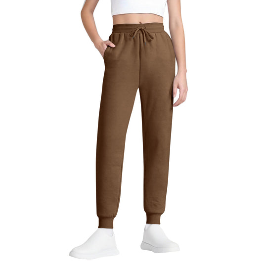 Damen nan schlanke hochgeschnittene Jogginghose mit Tunnelzug, Eingrifftaschen und Bündchen Shop Nory