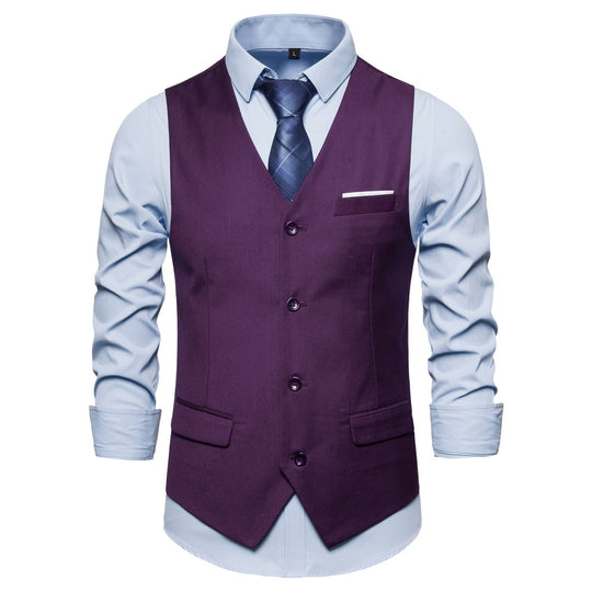 Herren Anzugweste in tailliertem Slim-Fit mit V‑Ausschnitt und Pattentaschen Shop Nory