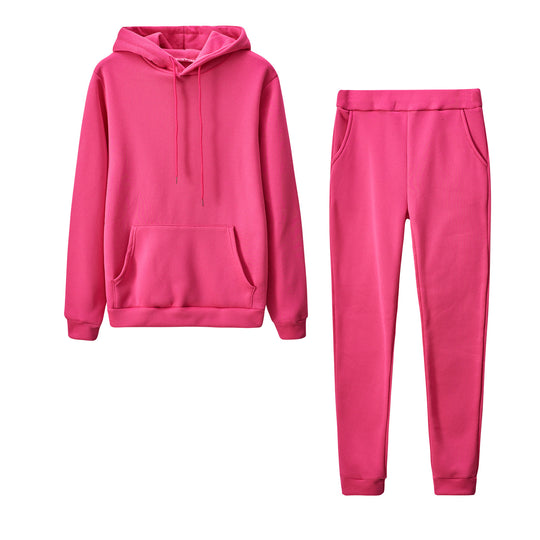 Damen nan Cozy-Loungewear-Set mit oversized Hoodie, Kängurutasche und schmaler Highwaist-Jogginghose Shop Nory