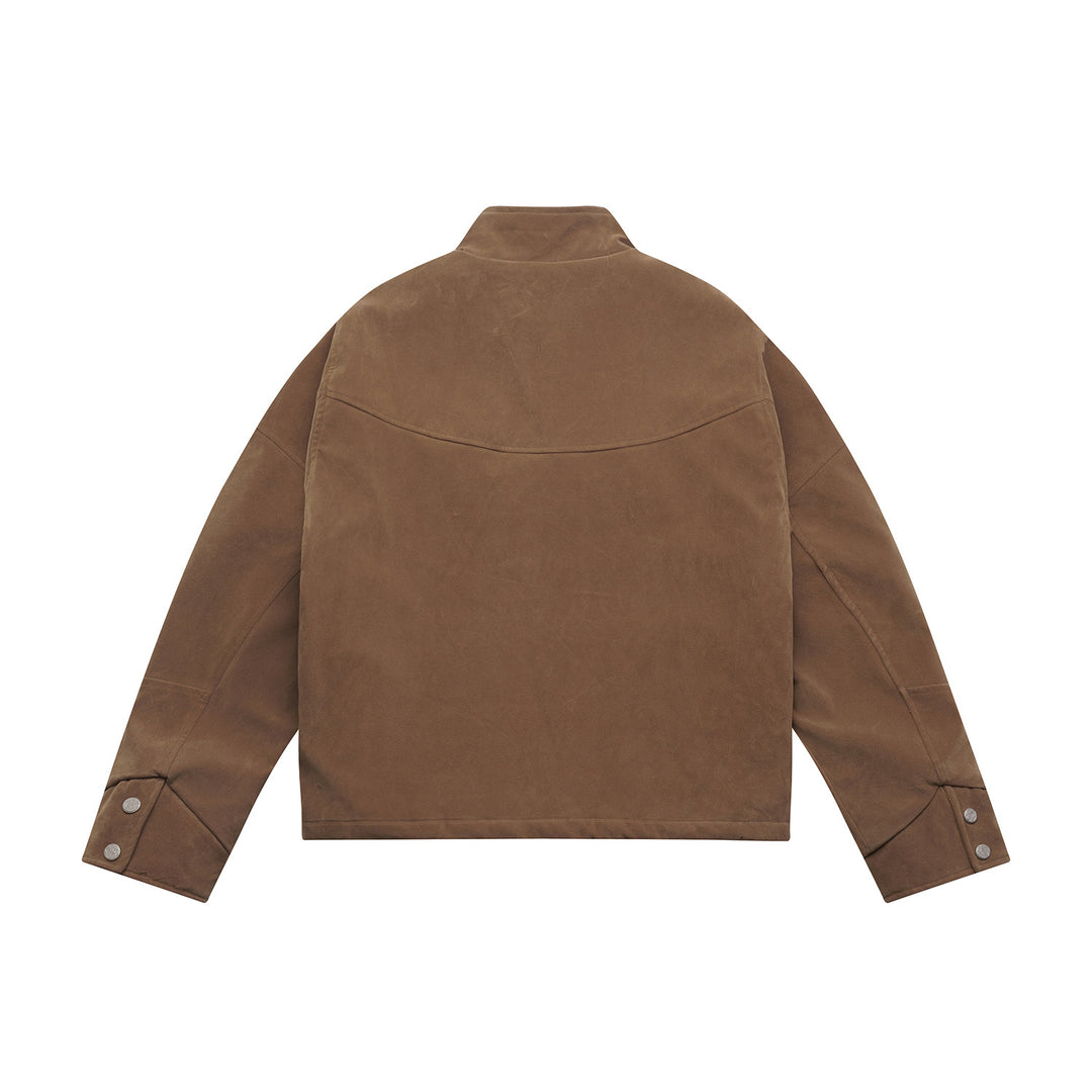 Herren Kurzblouson aus Velours‑Suede mit hohem Kragen und ergonomischer Nahtführung Shop Nory