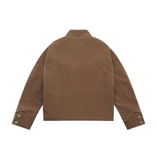 Herren Kurzblouson aus Velours‑Suede mit hohem Kragen und ergonomischer Nahtführung Shop Nory