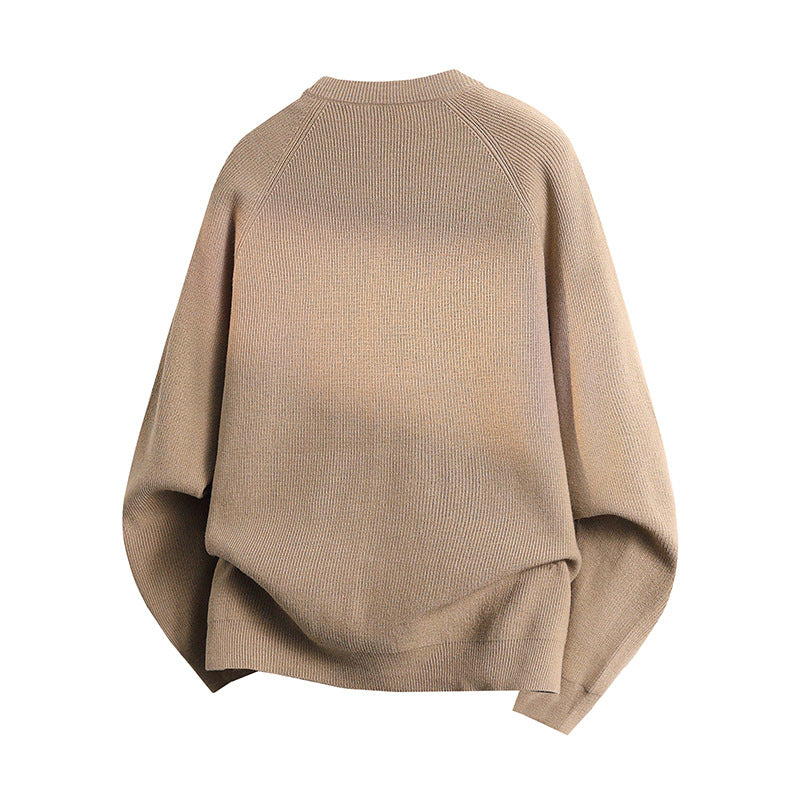 Unisex Leichter Feinstrick-Cardigan mit Rundhalsausschnitt, Brusttasche und Raglanärmeln Shop Nory