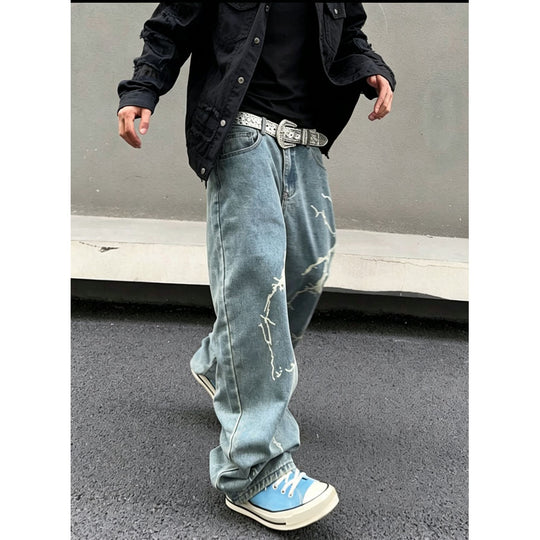 Damen Stylish Baggy Jeans Shop Nory