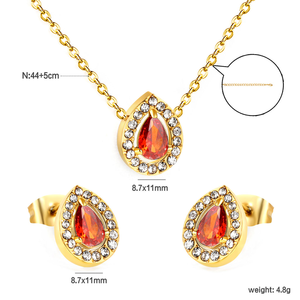 Damen Schmuckset mit elegantem Anhänger und passenden Ohrsteckern Shop Nory
