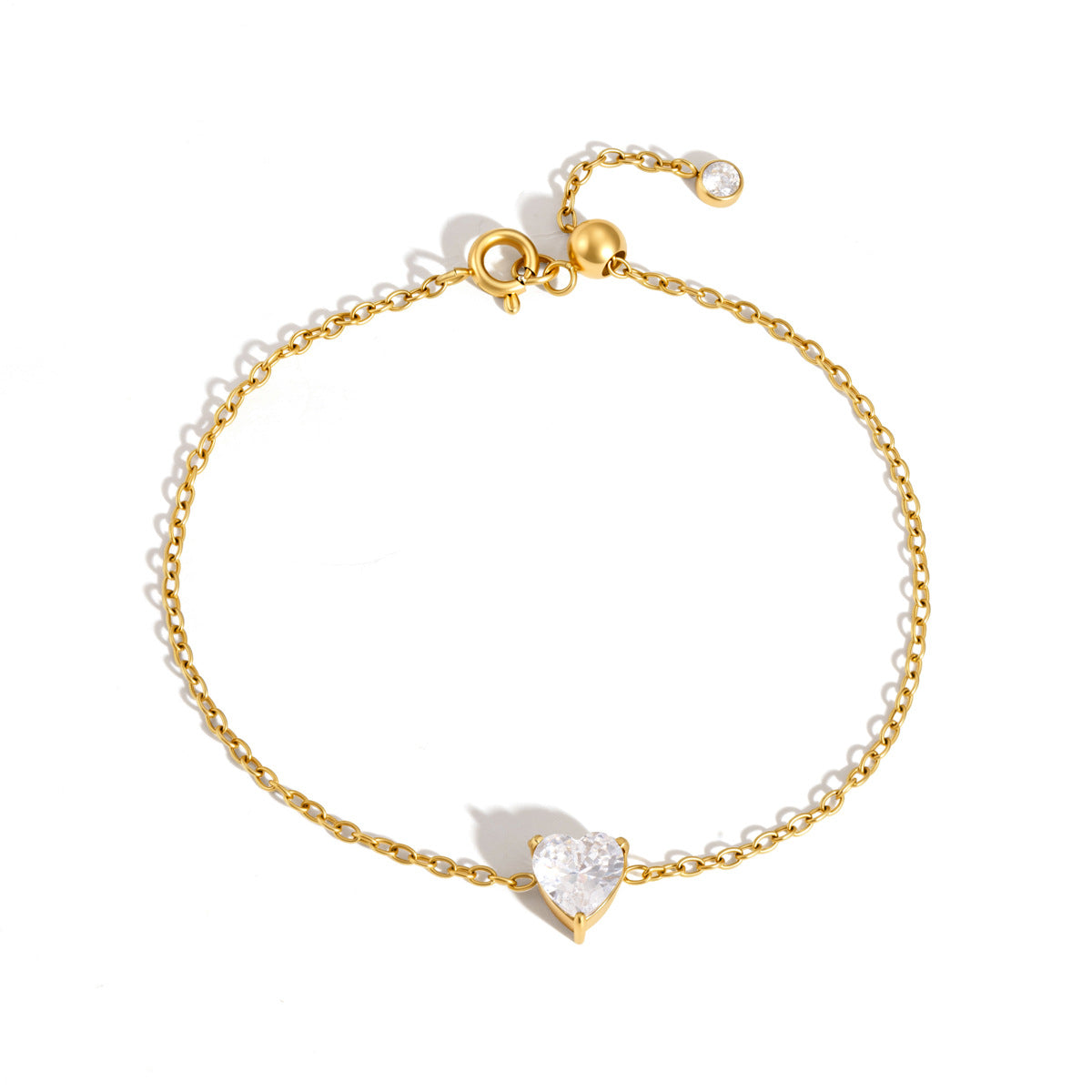 Damen Fußkettchen mit funkelndem Zirkonia und hypoallergenem Edelstahl Shop Nory