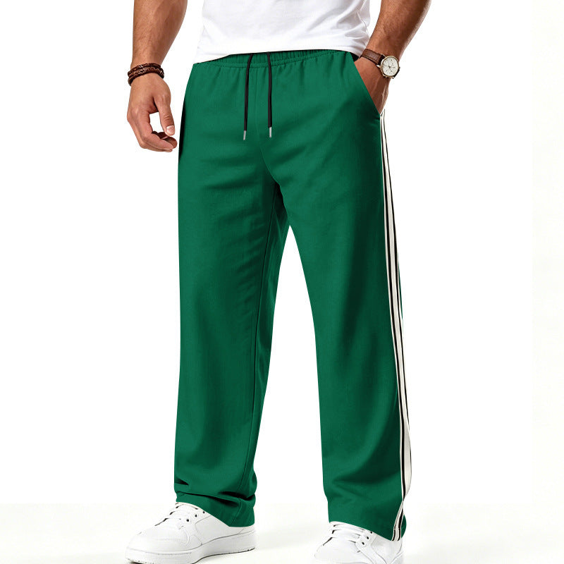 Herren Relaxte Trackhose mit seitlichem Doppelstreifen und elastischem Bund Shop Nory