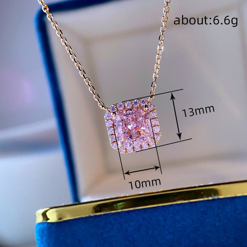 Damen Ring mit funkelndem rosa Kristall und Zirkonia-Verzierung Shop Nory