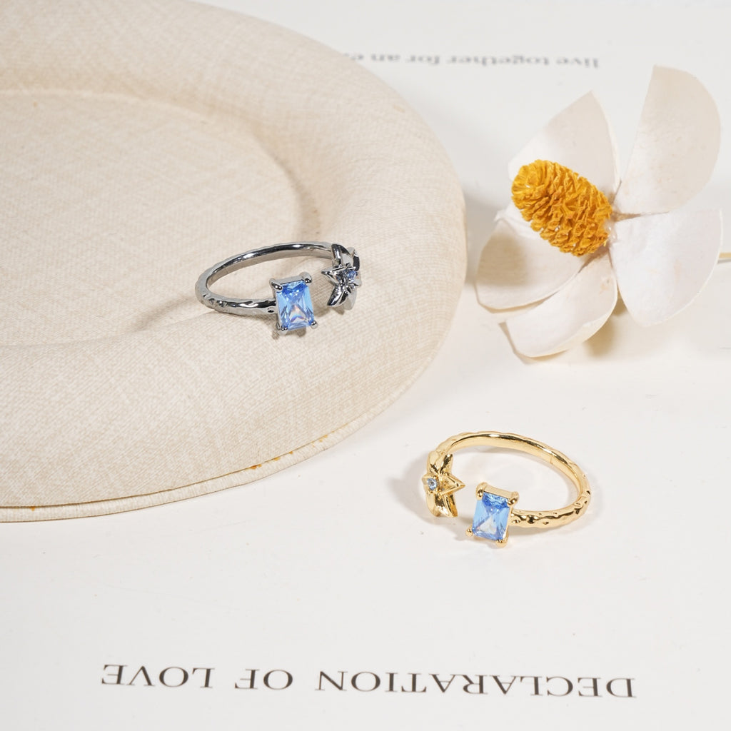 Damen eleganter Ring mit bunten Akzenten Shop Nory