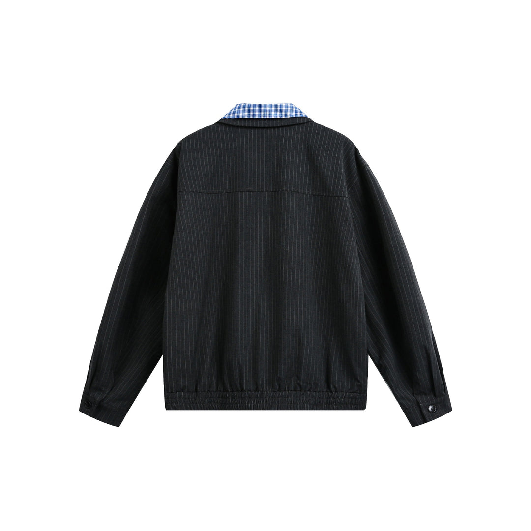 Herren Boxy-Blousonjacke aus Nadelstreifenstoff mit kontrastierendem Hemdkragen Shop Nory