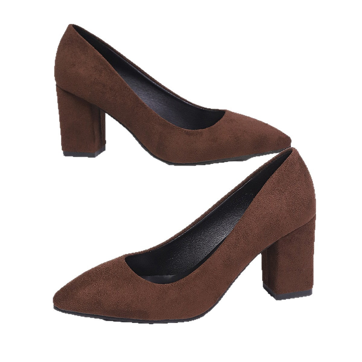 Damen elegante High Heel Pumps mit robustem Blockabsatz Shopnory