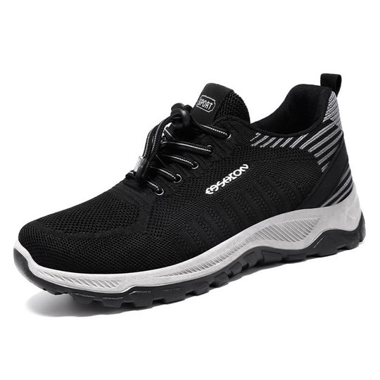 Herren nan multifunktionaler Strick-Sportschuh mit Schnellzug-Schnürung, stoßdämpfender EVA-Zwischensohle und griffiger Trailaußensohle Shop Nory