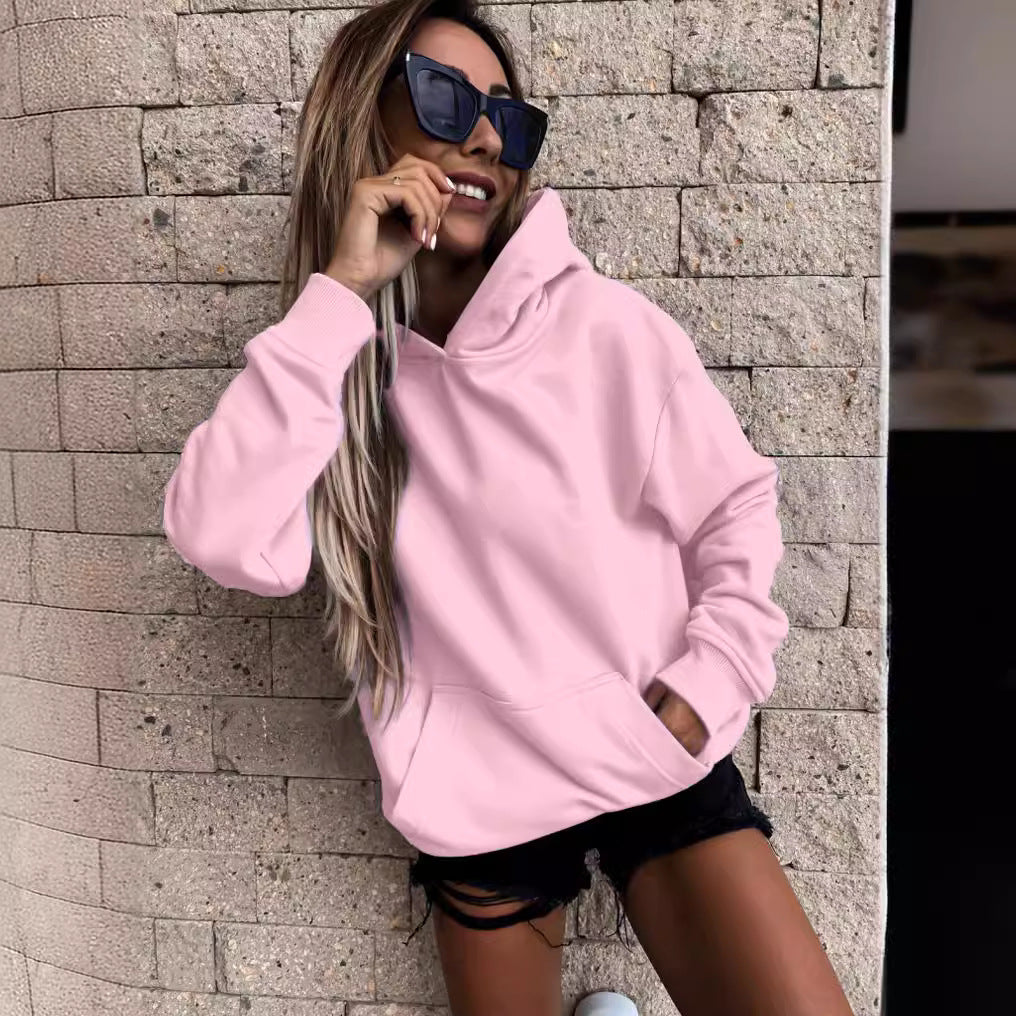 Damen Kapuzenpullover mit weichem Fleece-Innenfutter und lässigem Schnitt