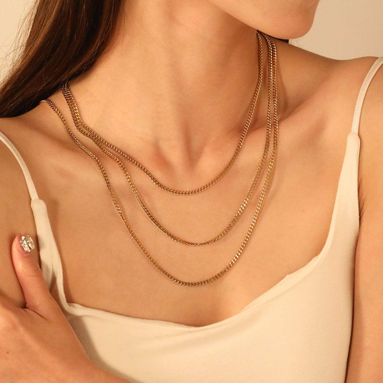 Damen Edelstahl Kette im klassischen Panzerdesign Shop Nory