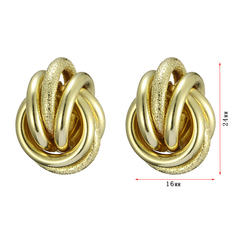 Damen Ohrstecker im eleganten, mehrfachen Knoten-Design Shop Nory