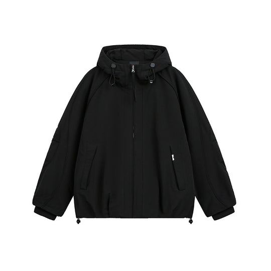 Damen Oversized wattierte Kapuzenjacke mit Raglanärmeln und Kordelzug Shop Nory