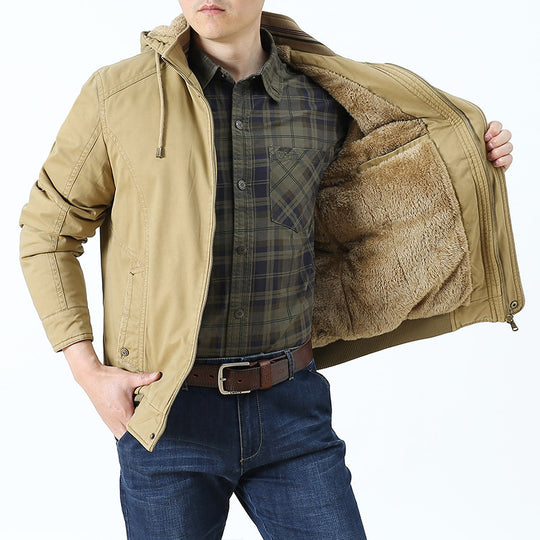 Herren Utility-Kapuzenjacke im Field-Parka-Stil mit Thermofutter und Multifunktions-Taschen Shop Nory