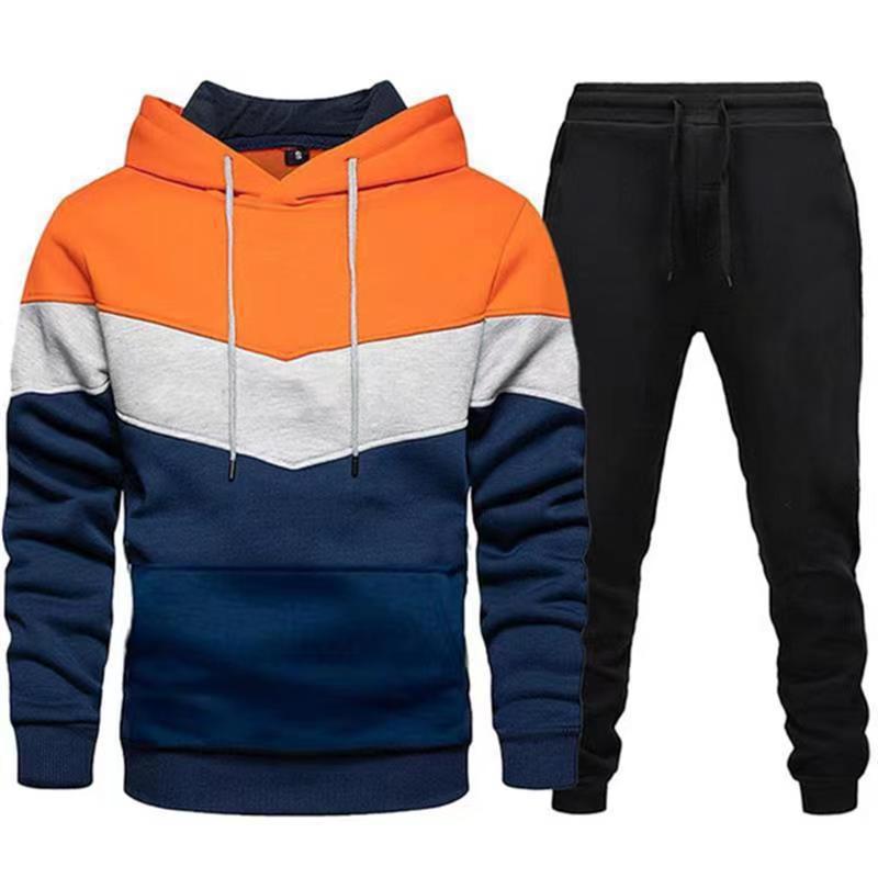 Herren nan zweifarbiges Hoodie-Joggingset mit Kängurutasche, tapered Jogginghose und doppellagiger Kapuze Shop Nory