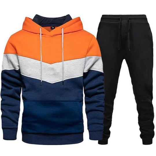 Herren nan zweifarbiges Hoodie-Joggingset mit Kängurutasche, tapered Jogginghose und doppellagiger Kapuze Shop Nory