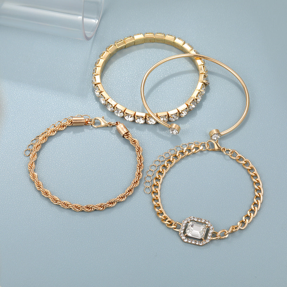 Damen Armband-Set mit funkelnden Kristallen und elegantem Design Shop Nory