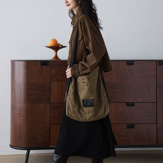 Damen Modische Oversized-Jacke mit Knöpfen und praktischen Taschen Shop Nory
