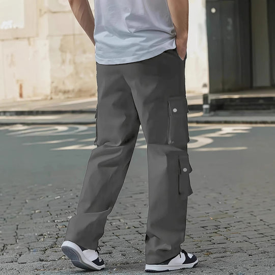 Herren Locker geschnittene Cargo-Jogginghose mit Tunnelzug & Mehrfachtaschen Shop Nory