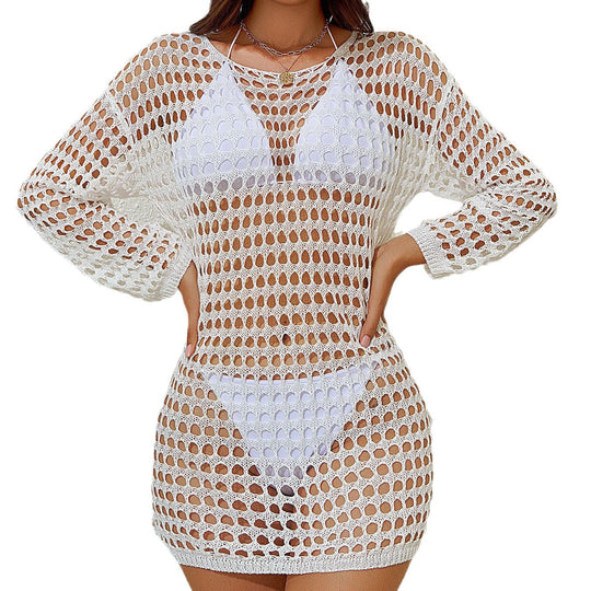 Damen Netz-Strandkleid