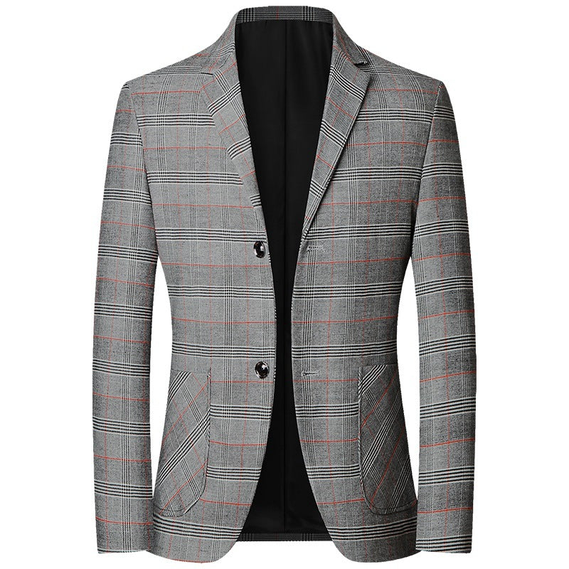 Herren Kariertes Sakko mit schmaler Passform und aufgesetzten Taschen Shop Nory