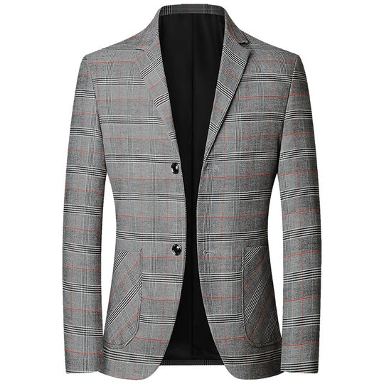 Herren Kariertes Sakko mit schmaler Passform und aufgesetzten Taschen Shop Nory