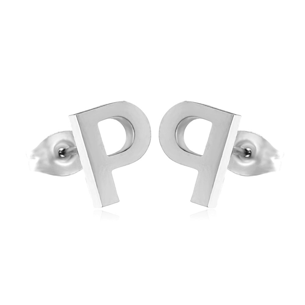 Damen elegante Buchstaben-Ohrstecker Shop Nory