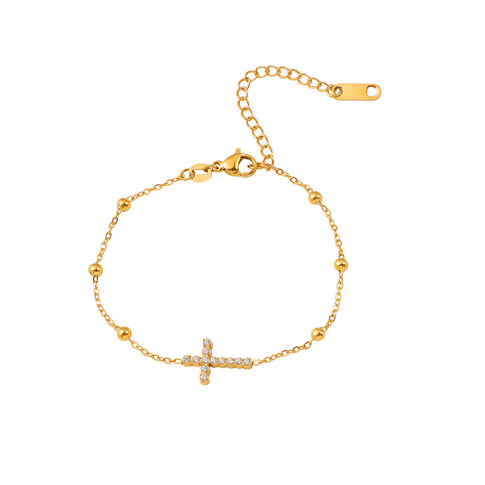 Damen verstellbares Kreuz Charm Armband Shop Nory