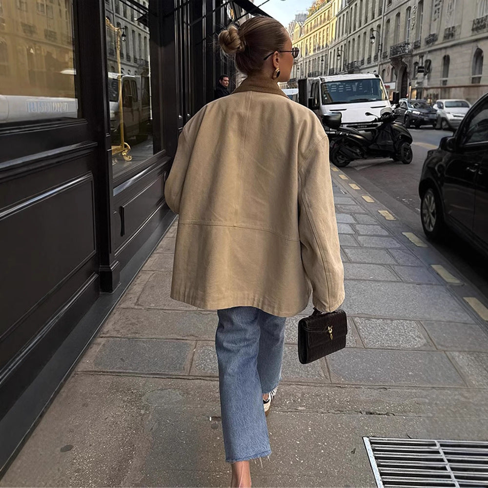 Damen Oversized Utility-Jacke