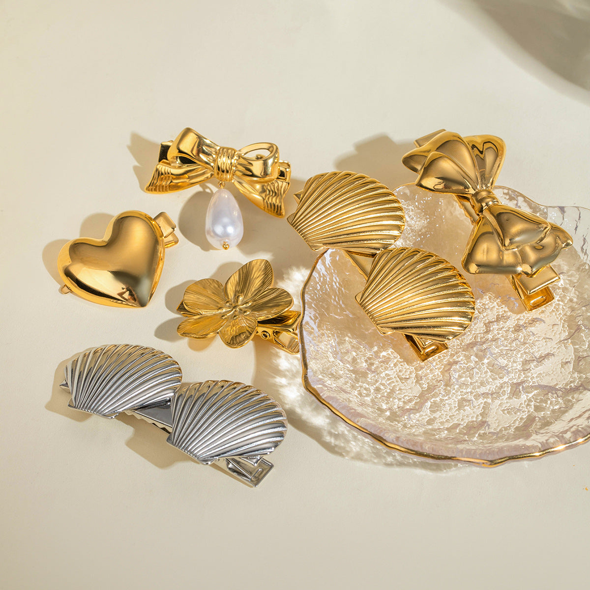 Damen Haarspange im eleganten Seestern-Design aus hypoallergenem Edelstahl Shop Nory