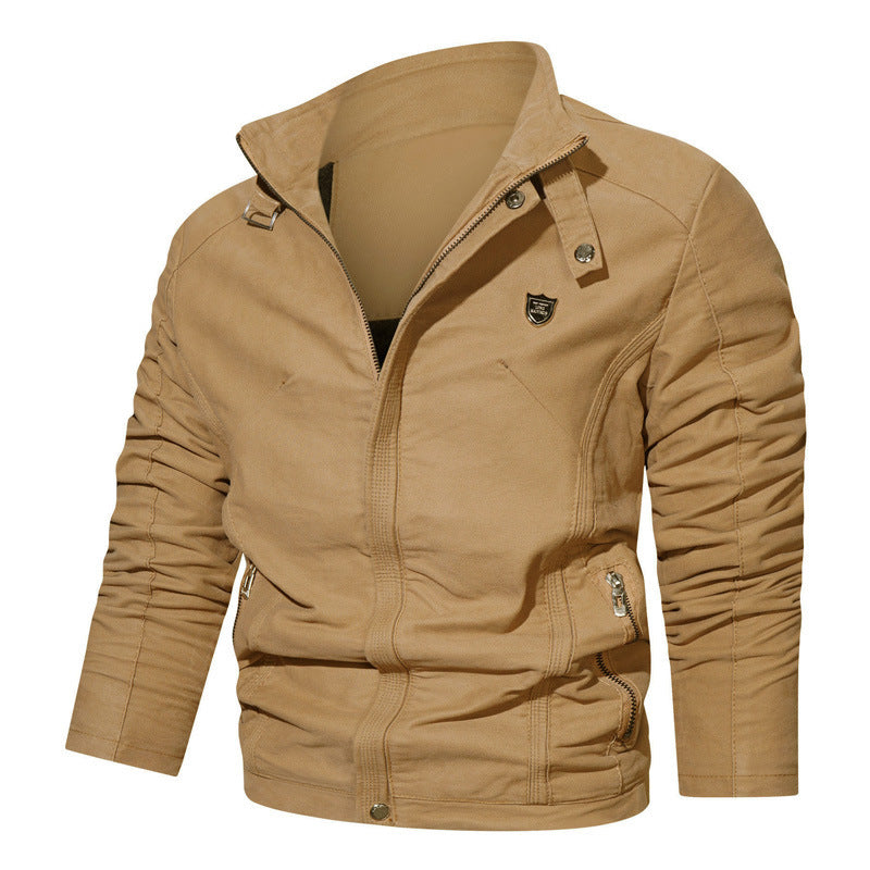 Herren Wildleder-Optik Zip-Blouson im Worker-Cut mit Stehkragen Shop Nory