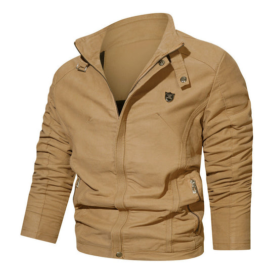 Herren Wildleder-Optik Zip-Blouson im Worker-Cut mit Stehkragen Shop Nory