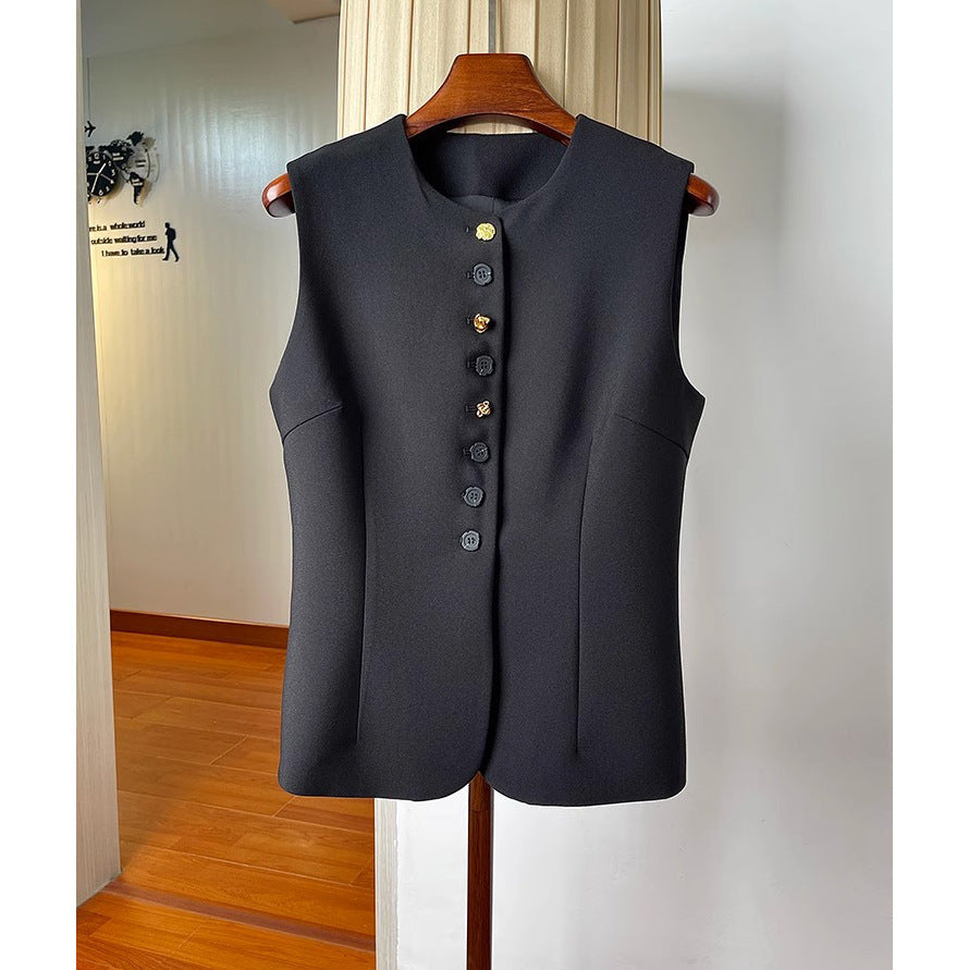 Damen Stilvolle ärmellose Blazer-Weste Shop Nory