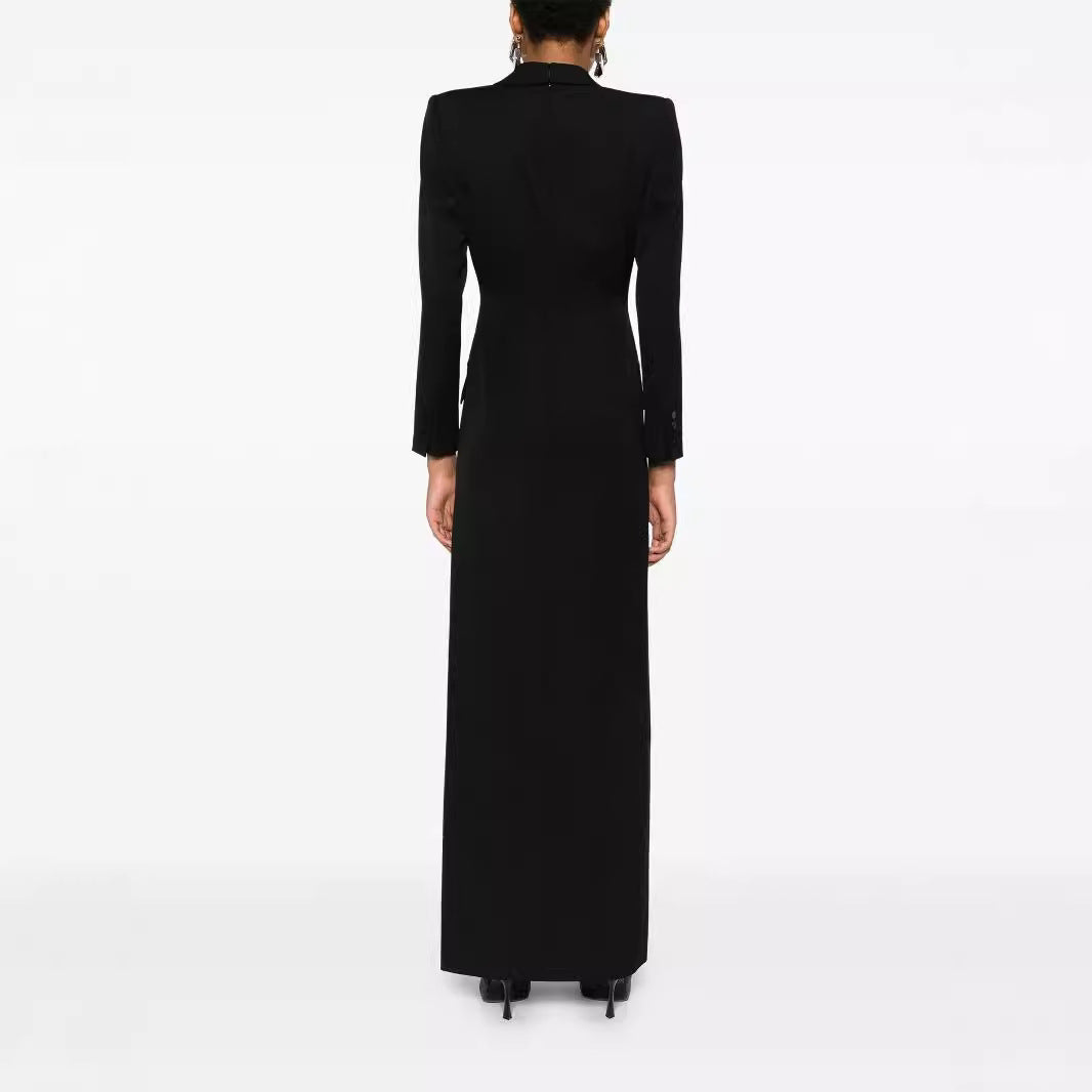 Damen Tailliertes Abend-Maxikleid im Smoking-Blazer-Stil Shop Nory