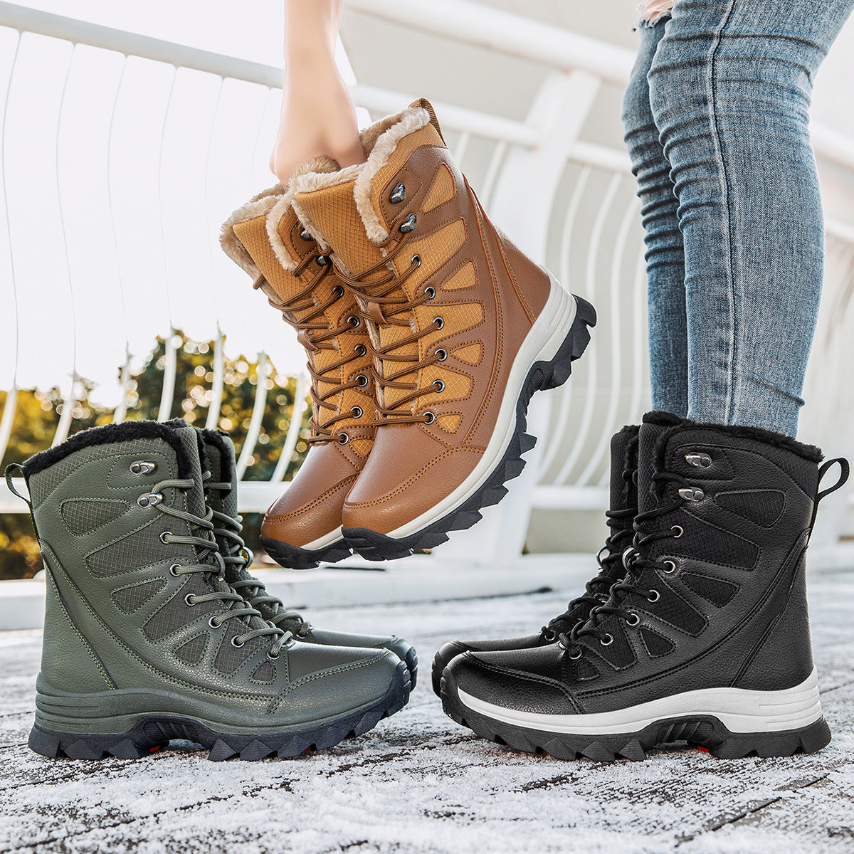 Damen Wasserdichte Winterstiefel mit isolierendem Futter und rutschfester Sohle Shopnory