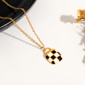 Damen Halskette mit originellem Anhänger im Retro-Stil Shop Nory