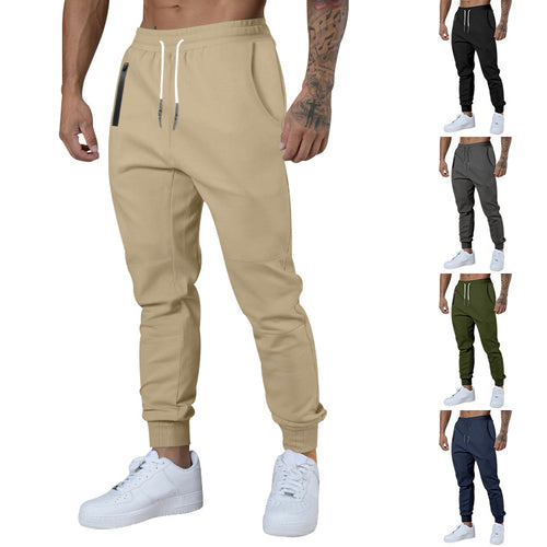 Herren Performance‑Tapered Joggerhose mit Reißverschluss‑Eingrifftaschen, elastischem Bund & gerippten Knöchelbündchen Shop Nory