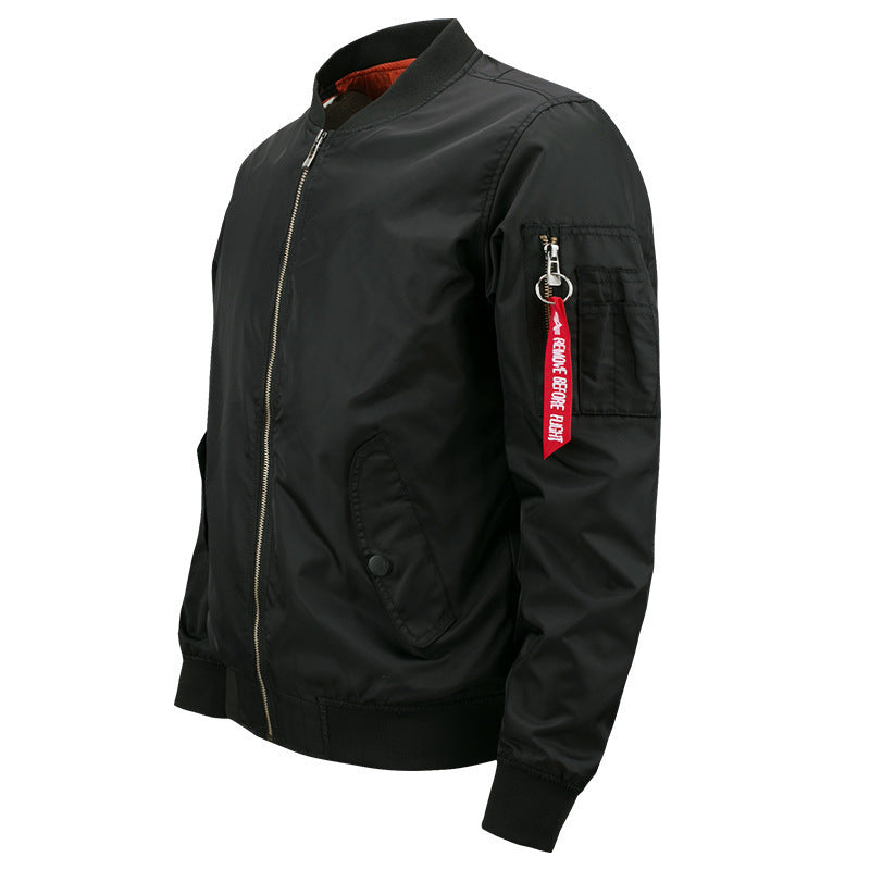 Herren Wattierter Bomberblouson im Pilotenstil mit Ärmel-Utilitytasche und Rippbündchen Shop Nory