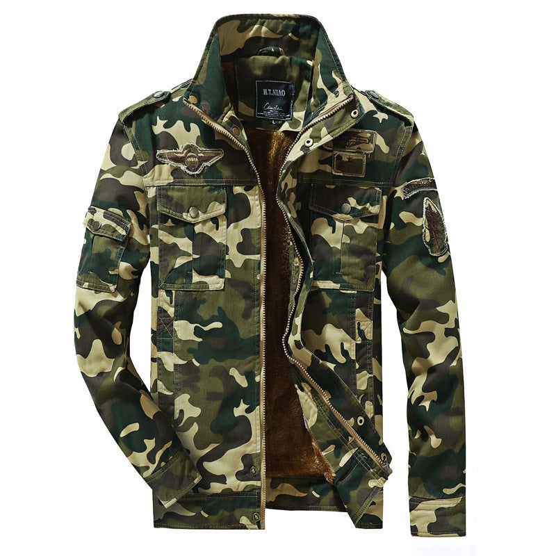 Herren Camouflage-Fieldjacke mit Sherpa‑Futter und multifunktionalen Utility‑Taschen Shop Nory